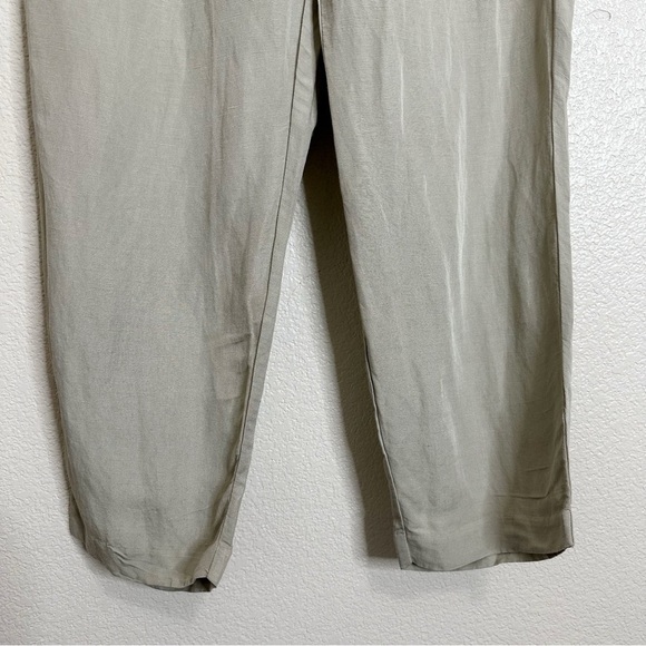 NWT H&M Linen Blend Drawstring Pull On Jogger Pants, Sz Large - Picture 4 of 12